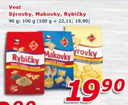 ESO MARKET Vest sýrovky, makovky, rybičky nabídka
