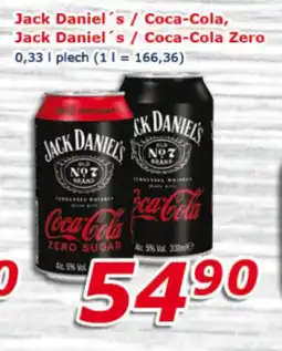 ESO MARKET Jack daniel´s / coca-cola, jack daniel's / coca-cola zero nabídka