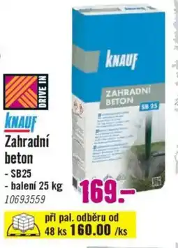 Hornbach KNAUF Zahradní beton nabídka