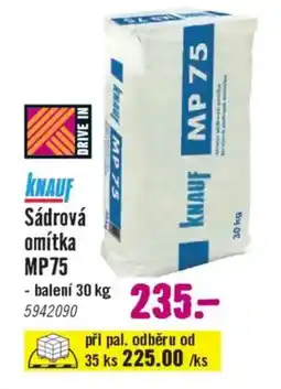 Hornbach Sádrová omítka mp75 nabídka