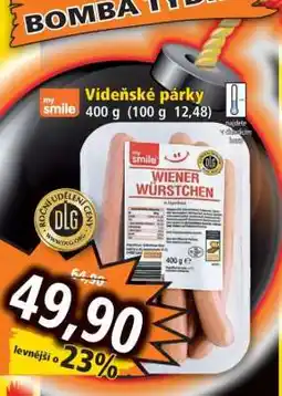 Norma Vídeňské párky* • nabídka