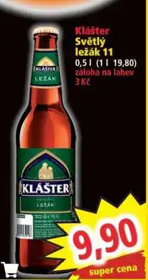 Norma Klášter Světlý ležák 11° nabídka