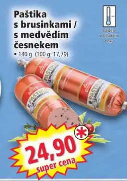 Norma Paštika s brusinkami / s medvědím česnekem nabídka