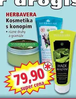 Norma HERBAVERA Kosmetika s konopím nabídka