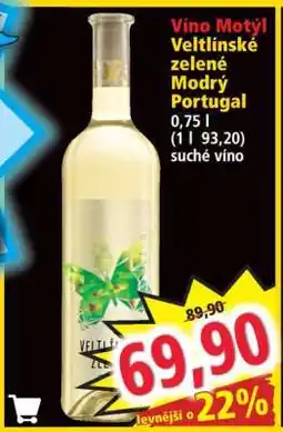 Norma Víno Motýl Veltlínské zelené Modrý Portugal nabídka