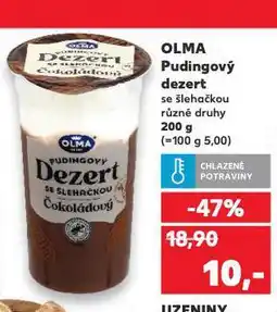 Kaufland Olma pudingový dezert nabídka
