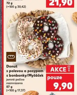 Kaufland Donut s polevou a posypem nabídka