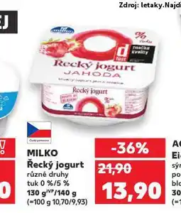 Kaufland Milko řecký jogurt nabídka