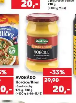 Kaufland Avokádo hořčice nabídka