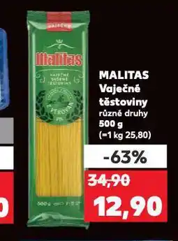 Kaufland Malitas vaječné těstoviny nabídka