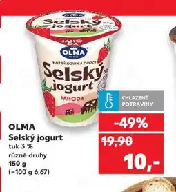 Kaufland Olma selský jogurt nabídka