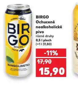 Kaufland Birgo nealkoholické pivo nabídka