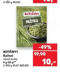 Kaufland Kotányi koření nabídka