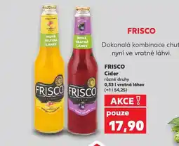 Kaufland Frisco cider nabídka