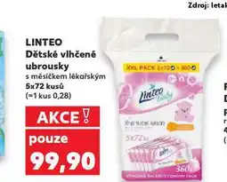 Kaufland Linteo baby dětské vlhčené ubrousky nabídka