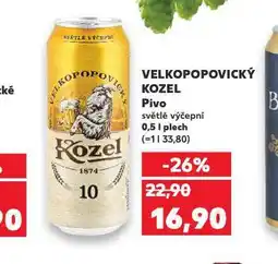 Kaufland Pivo velkopopovický kozel nabídka