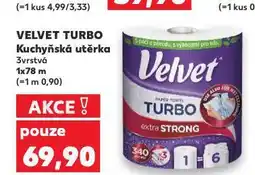 Kaufland Velvet turbo kuchyňská utěrka nabídka
