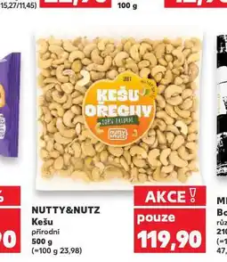 Kaufland Nutty&nutz kešu nabídka