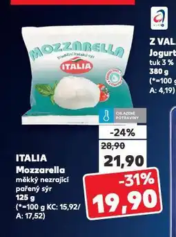 Kaufland Italia mozzarella nabídka