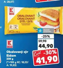 Kaufland Obalovaný sýr eidam nabídka