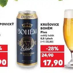 Kaufland Pivo krušovice bohém nabídka