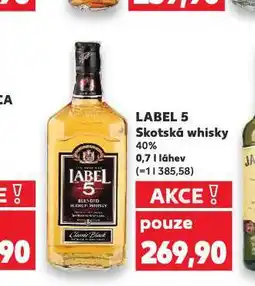 Kaufland Label 5 scotch whisky nabídka