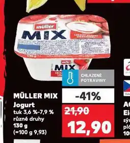 Kaufland Müller mix jogurt nabídka