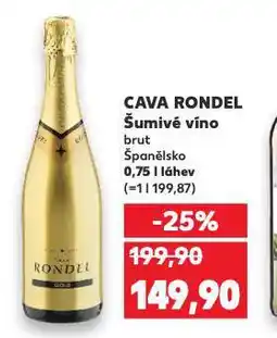 Kaufland Cava rondel šumivé víno nabídka