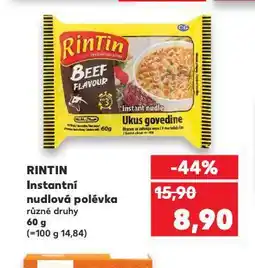 Kaufland Rintin instantní nudlová polévka nabídka