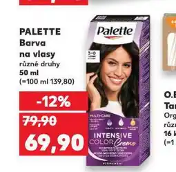 Kaufland Palette barva na vlasy nabídka