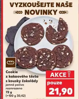 Kaufland Cookies z kakaového těsta s kousky čokolády nabídka