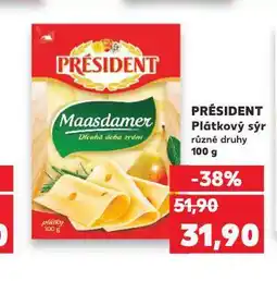 Kaufland Président plátkový sýr nabídka