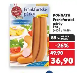 Kaufland Ponnath frankfurtské párky nabídka
