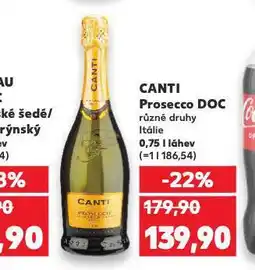 Kaufland Canti prosecco doc nabídka