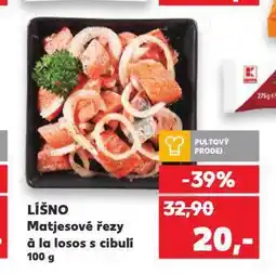 Kaufland Matjesové řezy á la losos s cibulí nabídka