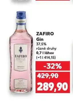 Kaufland Zafiro gin nabídka