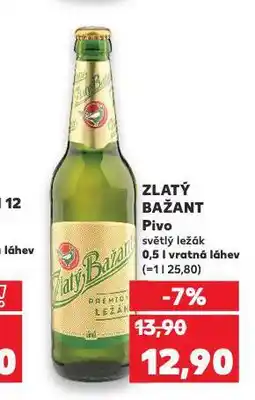 Kaufland Pivo zlatý bažant nabídka