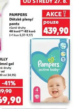 Kaufland Pampers dětské plenky nabídka