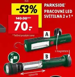Lidl PRACOVNÍ LED SVÍTILNA 2 v 1 nabídka