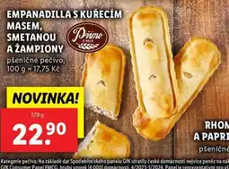 Lidl EMPANADILLA S KUŘECÍM MASEM, SMETANOU A ŽAMPIONY, 129 g nabídka
