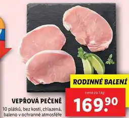 Lidl VEPŘOVÁ PEČENĚ 10 plátků, cena za 1 kg nabídka
