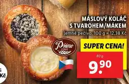 Lidl MÁSLOVÝ KOLÁČ S TVAROHEM/MÁKEM, 80 g nabídka