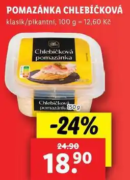 Lidl POMAZÁNKA CHLEBÍČKOVÁ, 150 g nabídka
