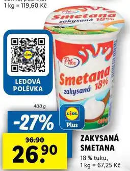 Lidl ZAKYSANÁ SMETANA, 400 g nabídka