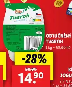 Lidl ODTUČNĚNÝ TVAROH, 250 g nabídka