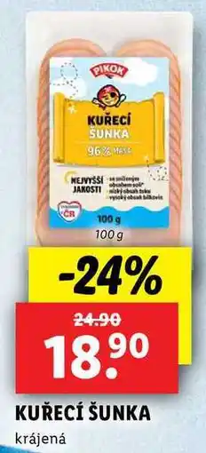 Lidl KUŘECÍ ŠUNKA, 100 g nabídka