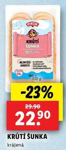 Lidl KRŮTÍ ŠUNKA, 100 g nabídka