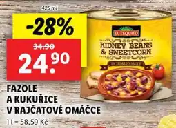 Lidl FAZOLE A KUKUŘICE V RAJČATOVÉ OMÁČCE, 425 ml nabídka