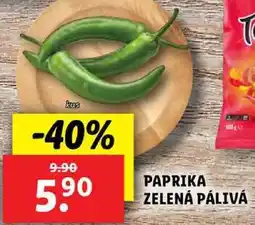 Lidl PAPRIKA ZELENÁ PÁLIVÁ, 1 ks nabídka