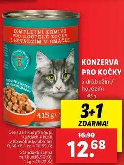 Lidl KONZERVA PRO KOČKY, 415 g nabídka